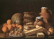 MELeNDEZ, Luis Still-Life with Oranges and Walnuts Spain oil painting reproduction